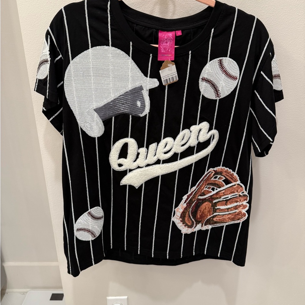 QOS Black Baseball Tee
